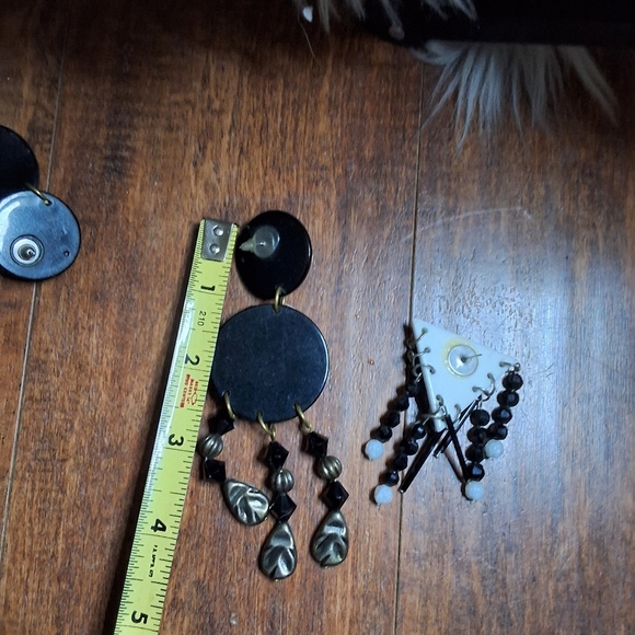 1980s Vintage DECO Lucite Earring Bundle - Picture 5 of 8